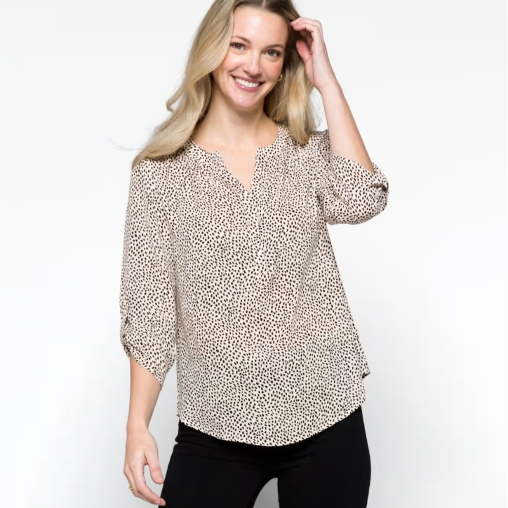 41 Hawthorn Cream and Black Patterned Blouse